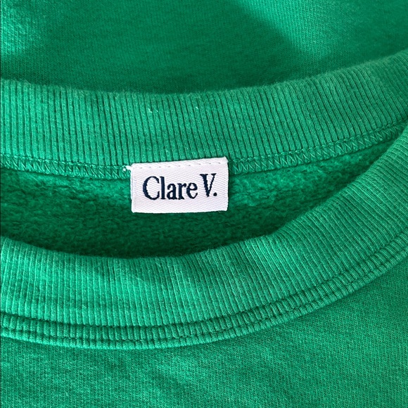 Clare V Tout Va Bien Green Sweatshirt 2XL - Picture 7 of 9